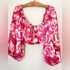 Mare Mare Top Women’s Medium Pink Cropped Anthropologie Blouse